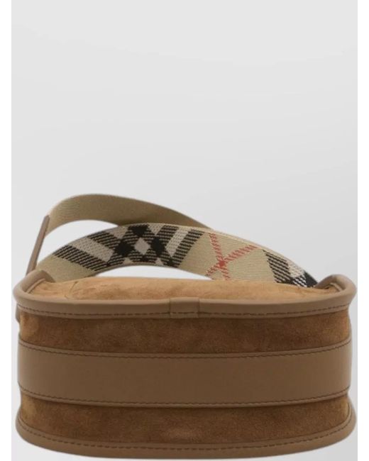 Burberry Brown B Clip Mini Suede Crossbody Bag