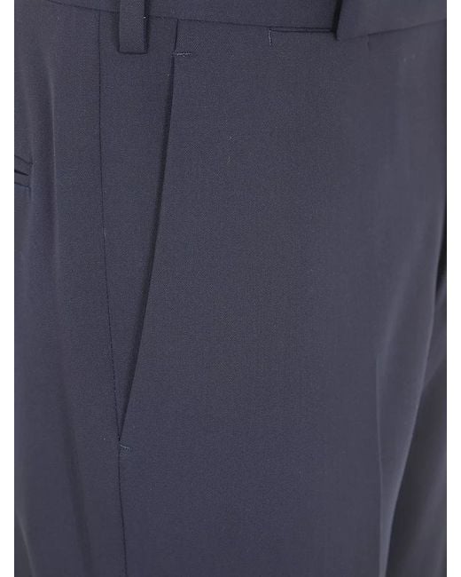 Lardini Blue Virgin Wool Tailored Trousers for men