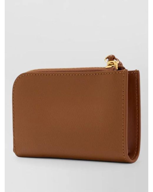 Fendi Brown Card Holder Pouch Tone Keyring