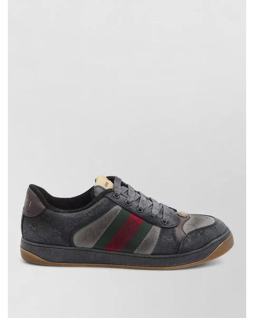 Gucci Black Canvas Low-Top Sneakers for men