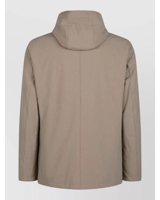 Herno Natural Hooded Nylon Blazer Jacket Tailored Fit for men