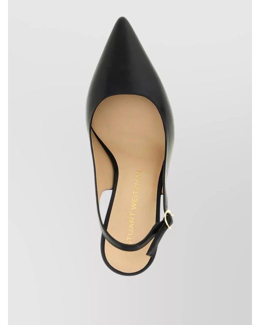 Stuart Weitzman White Power Slingback Pumps Pointed Toe Stiletto