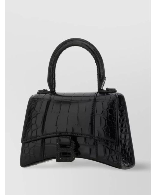 Balenciaga Black Hourglass Xs Leather Cross-Body Bag