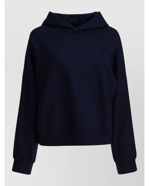 Circolo 1901 Blue Hooded Sweatshirt Long Sleeves Relaxed Fit