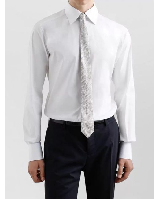 Dolce & Gabbana White Silk Tie for men