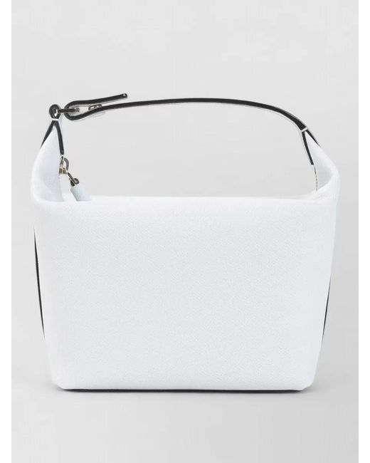 Valextra Gray Mochi Leather Pouch Shoulder Bag