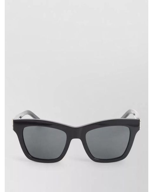 Saint Laurent Gray M156 Acetate Sunglasses Squared Frame Design