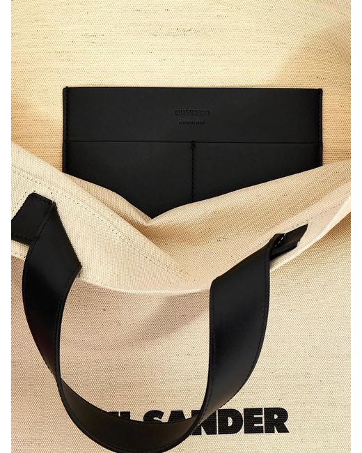 Jil Sander Natural Market Tote Jute Tote Bag