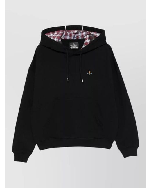 Vivienne Westwood Black Hooded Knit Sweater Crew Neck Design for men