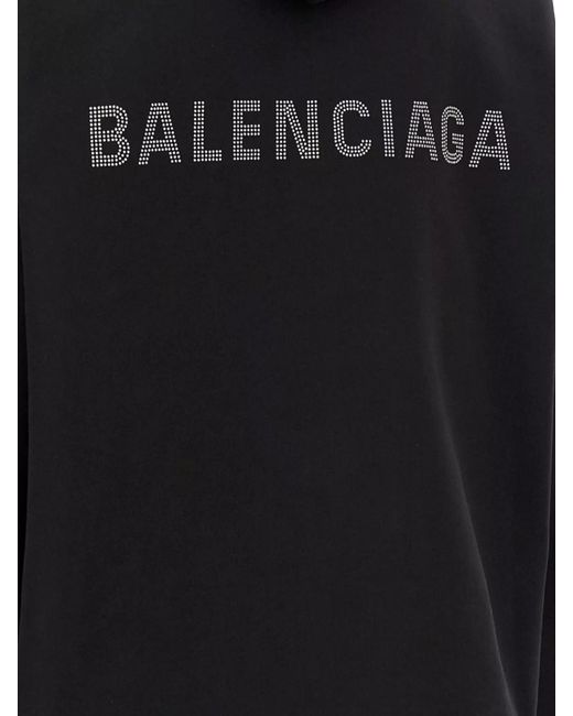 Balenciaga Blue Cropped Hoodie