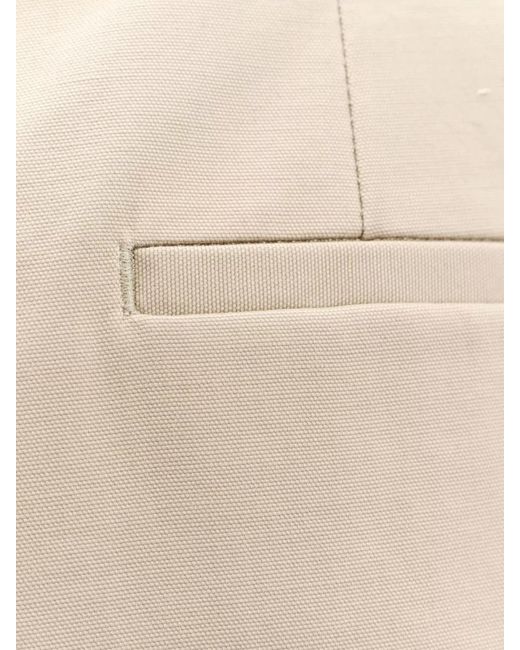 Ferragamo Natural Cotton Chino Shorts for men