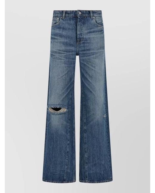 Our Legacy Blue Denim High-Rise Wide-Leg Jeans