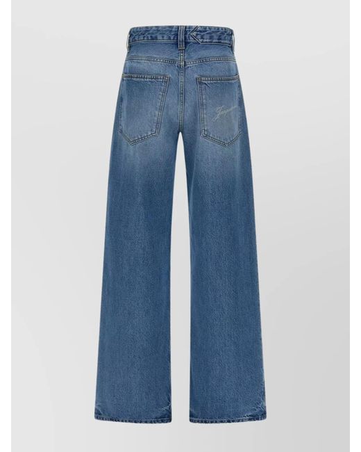 Jacquemus Blue Cotton Wide-Leg Jeans