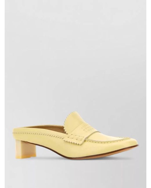 MM6 by Maison Margiela Metallic Leather Mules