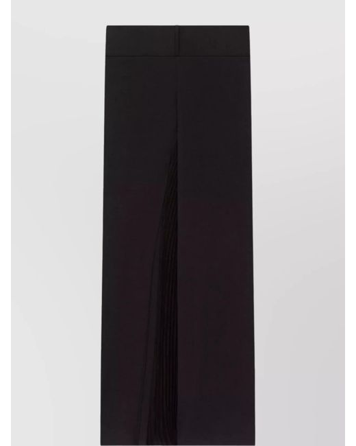 Courreges Black Pleated Straight-Leg Trousers