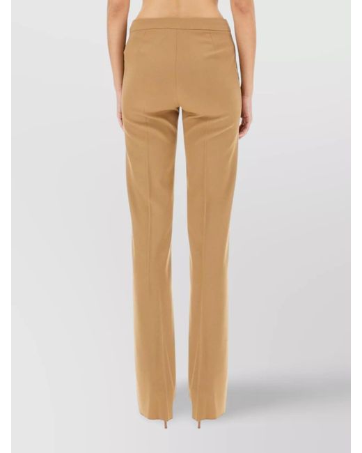 Max Mara Natural Straight-Leg Tailored Trousers