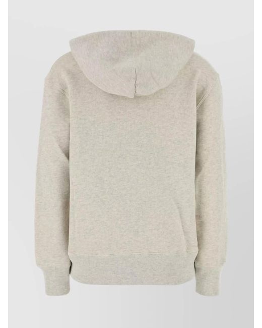 Autry White Cotton Hoodie