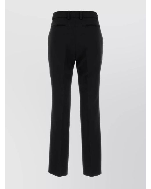 Gucci Black Silk Tailored Trousers