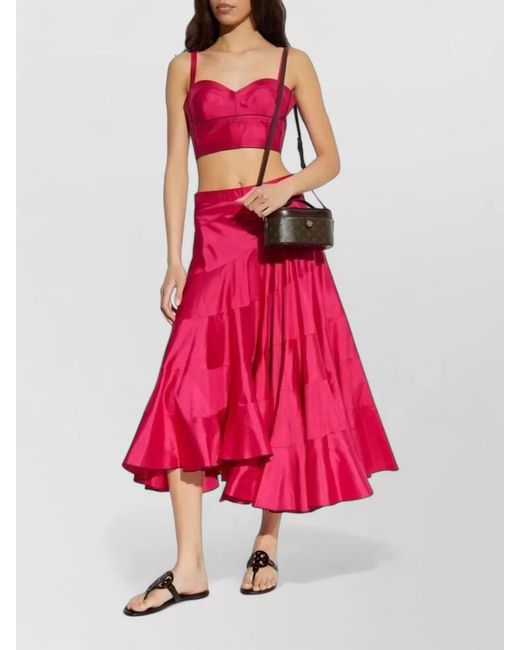 Tory Burch Pink Silk Bra Top Sweetheart Neckline Straps