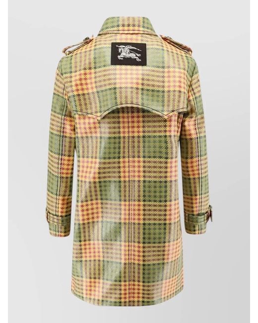 Burberry Metallic Summerside Madras Trench Coat Belt Detail