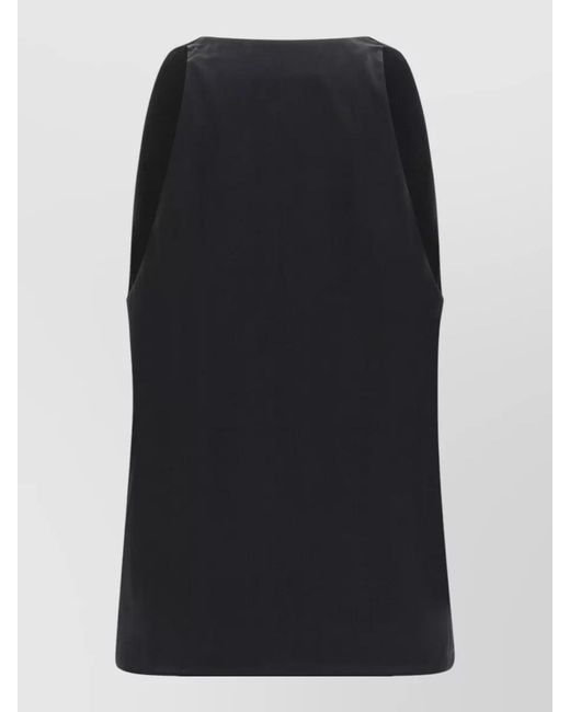 ARMARIUM Black Bianca Scoop Neck Sleeveless Plain Top