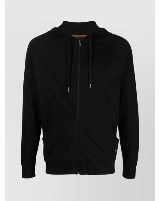 Paul Smith Black Signature Stripes Cotton Hoodie for men