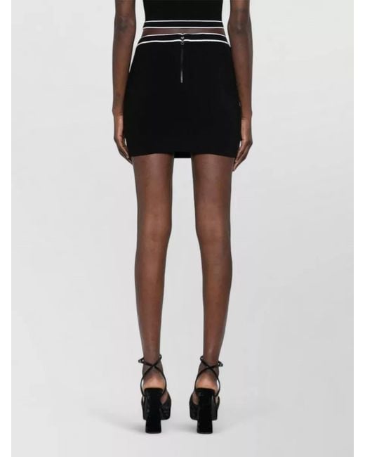 Alice + Olivia Black High Waist Mini Skirt Buttons