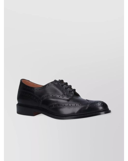 Tricker's Black Leather Brogues for men