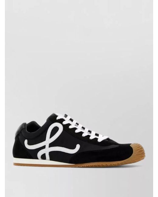 Loewe White Canvas Suede Ballet Runner 2 Sneakers for men