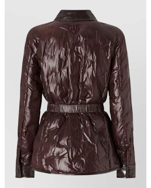 Pinko Brown Single Breasted Coat
