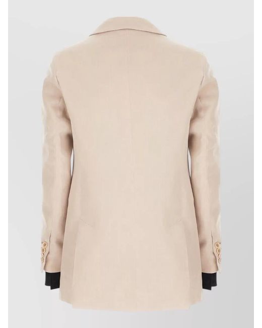 Max Mara Natural Double Breasted Jacket And Matching Gilet