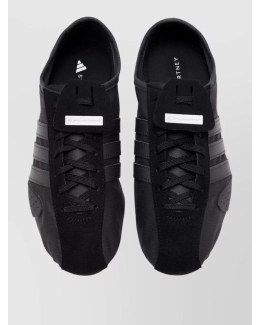 Adidas By Stella McCartney Black Lace Up Low Profile Sport Sneakers