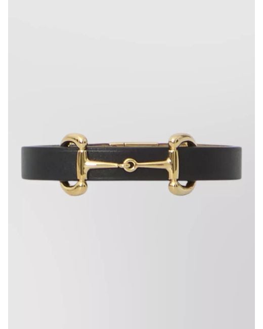 Gucci Multicolor Leather Bracelet Horsebit Detail Design