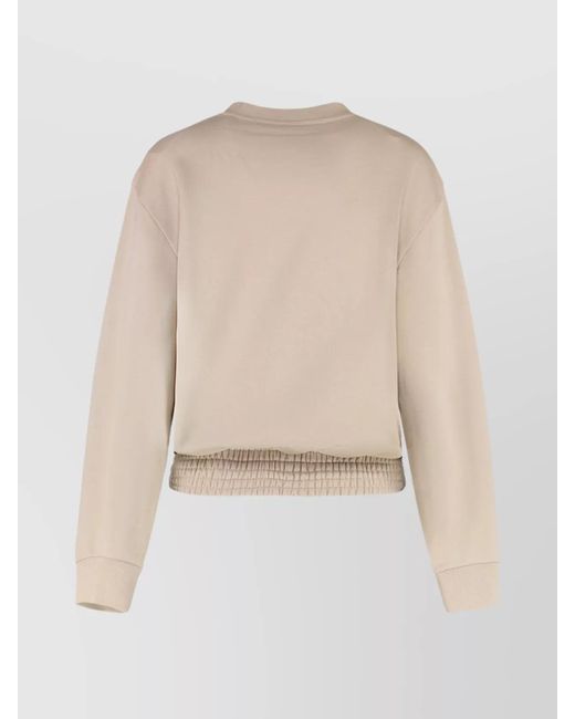 Moncler Natural Cotton Crew-Neck Sweatshirt