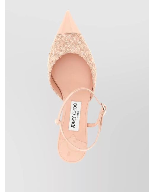 Jimmy Choo Pink Textured Pointed Toe Pumps