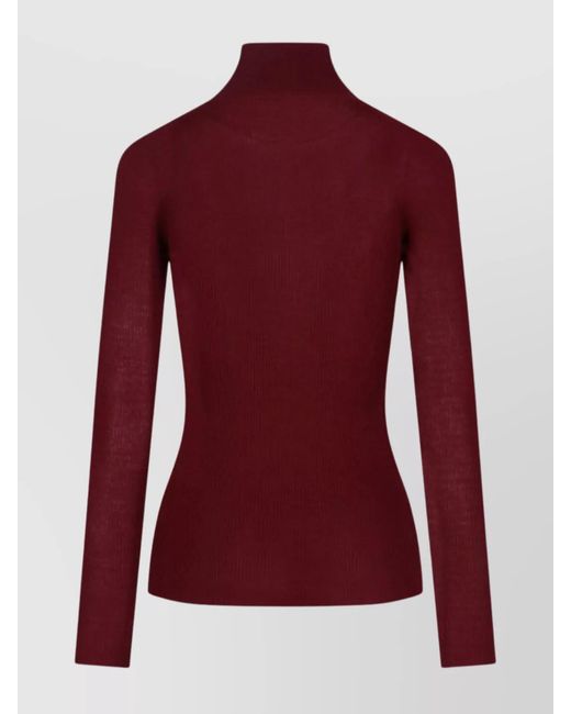 Sa Su Phi Red Cashmere Silk Crewneck Jumper