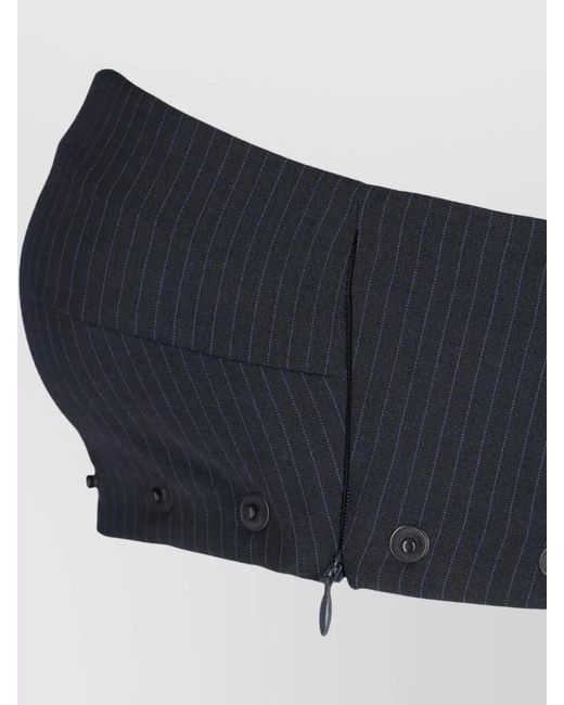 Paloma Wool Blue Long Sleeves Shirt Button Detailing Pinstripe