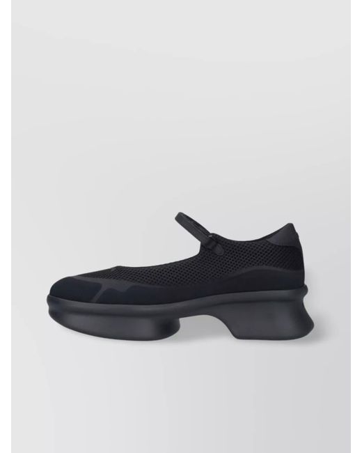 Prada Blue Mesh Platform Ballerina Shoes