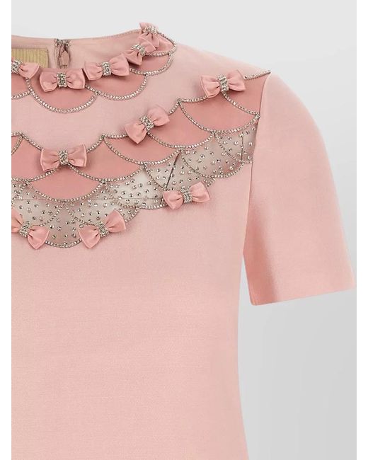 Valentino Garavani Pink Silk Knee-Length Dress