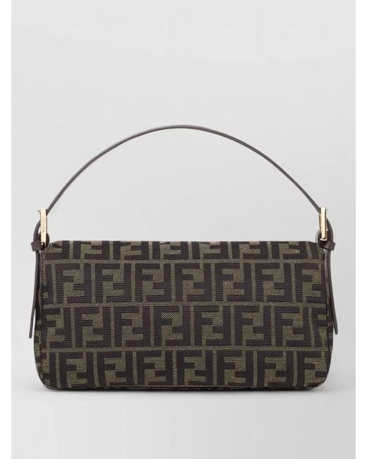Fendi Multicolor Baguette 26424 Calfskin Clutch And Strap