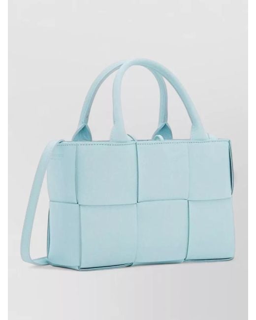 Bottega Veneta Blue Na Lamb Leather Tote Bag