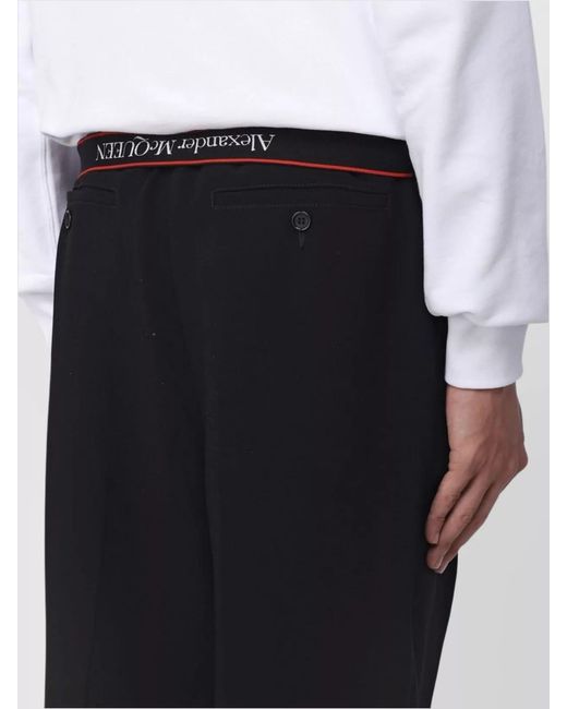 McQueen Blue Tailored Trousers for men