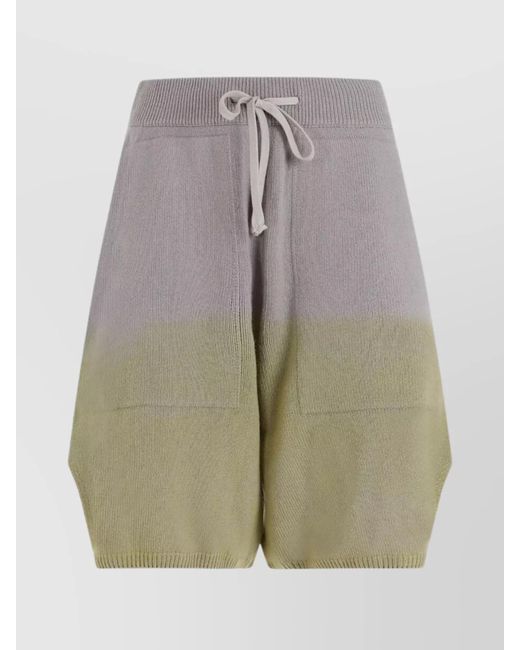 Moncler Gray Cashmere Long Shorts