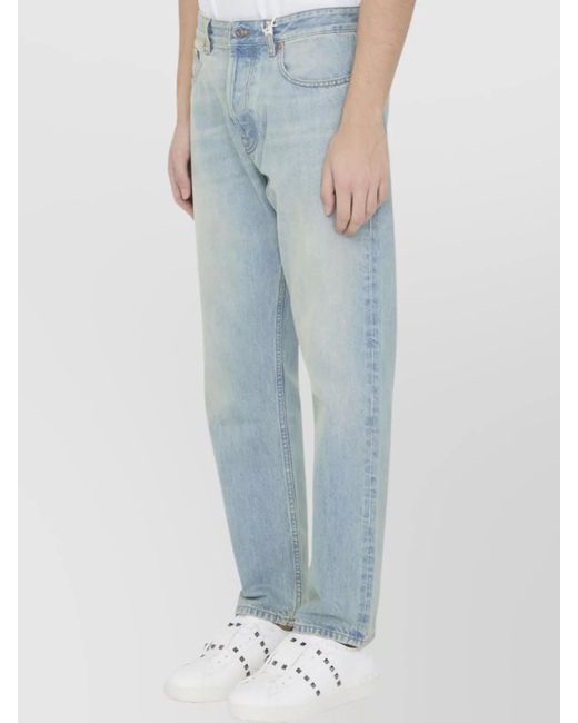 Valentino Garavani Blue Denim Straight-Leg Jeans for men
