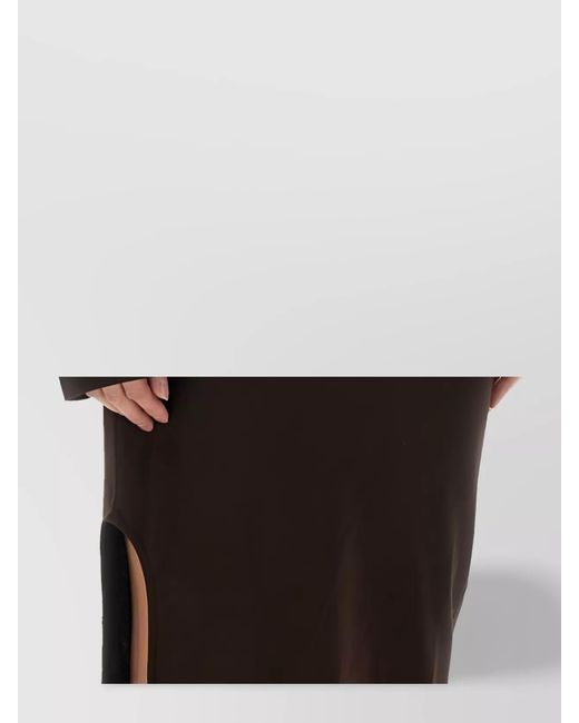 Courreges Black Cotton Slim-Fit Off-Shoulder Midi Dress