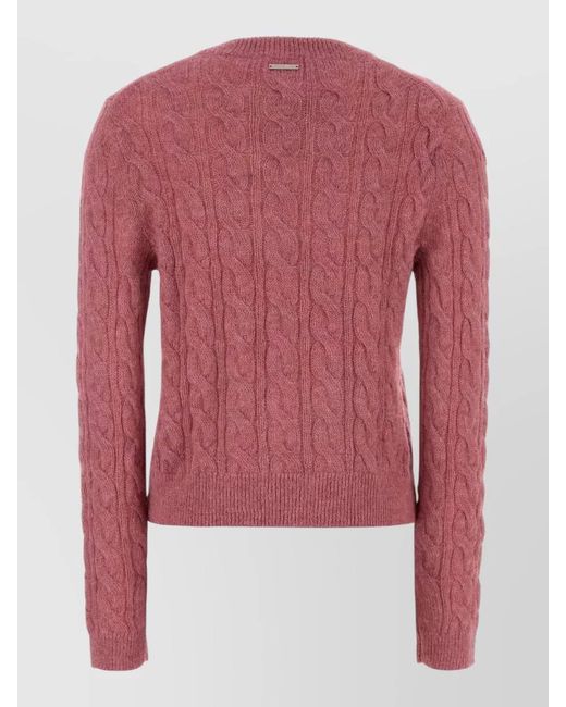 Michael Kors Red Alpaca Nylon Sweater