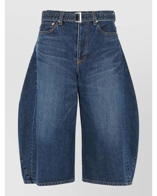 Sacai Blue Denim Wide-Leg Jeans