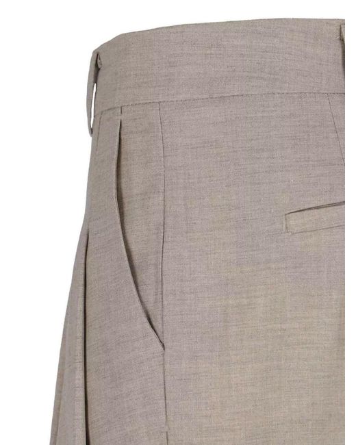 Frankie Shop Multicolor Straight Leg Trousers With Pleats And Pockets