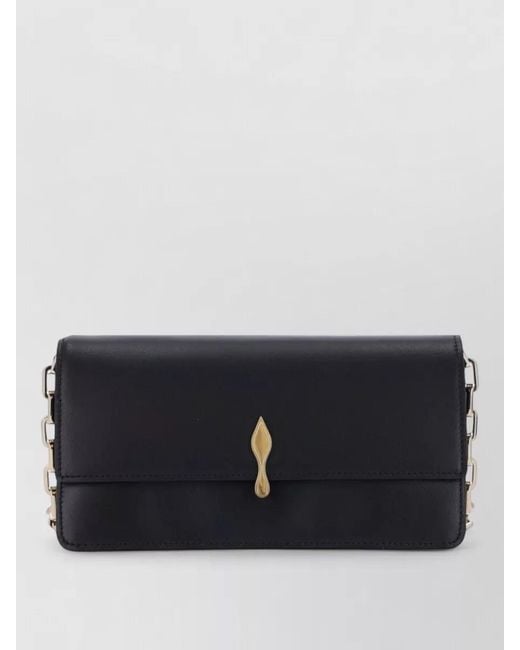 Christian Louboutin Black Loubi54 Lamb Leather Clutch Bag