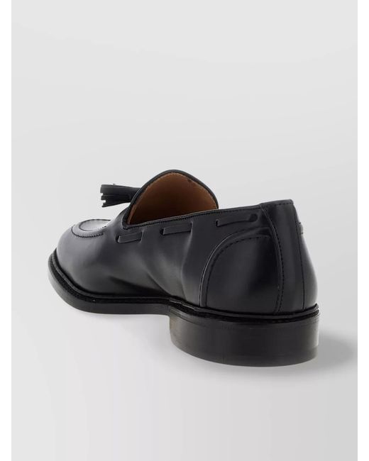 Tricker's Black Leather Loafers for men